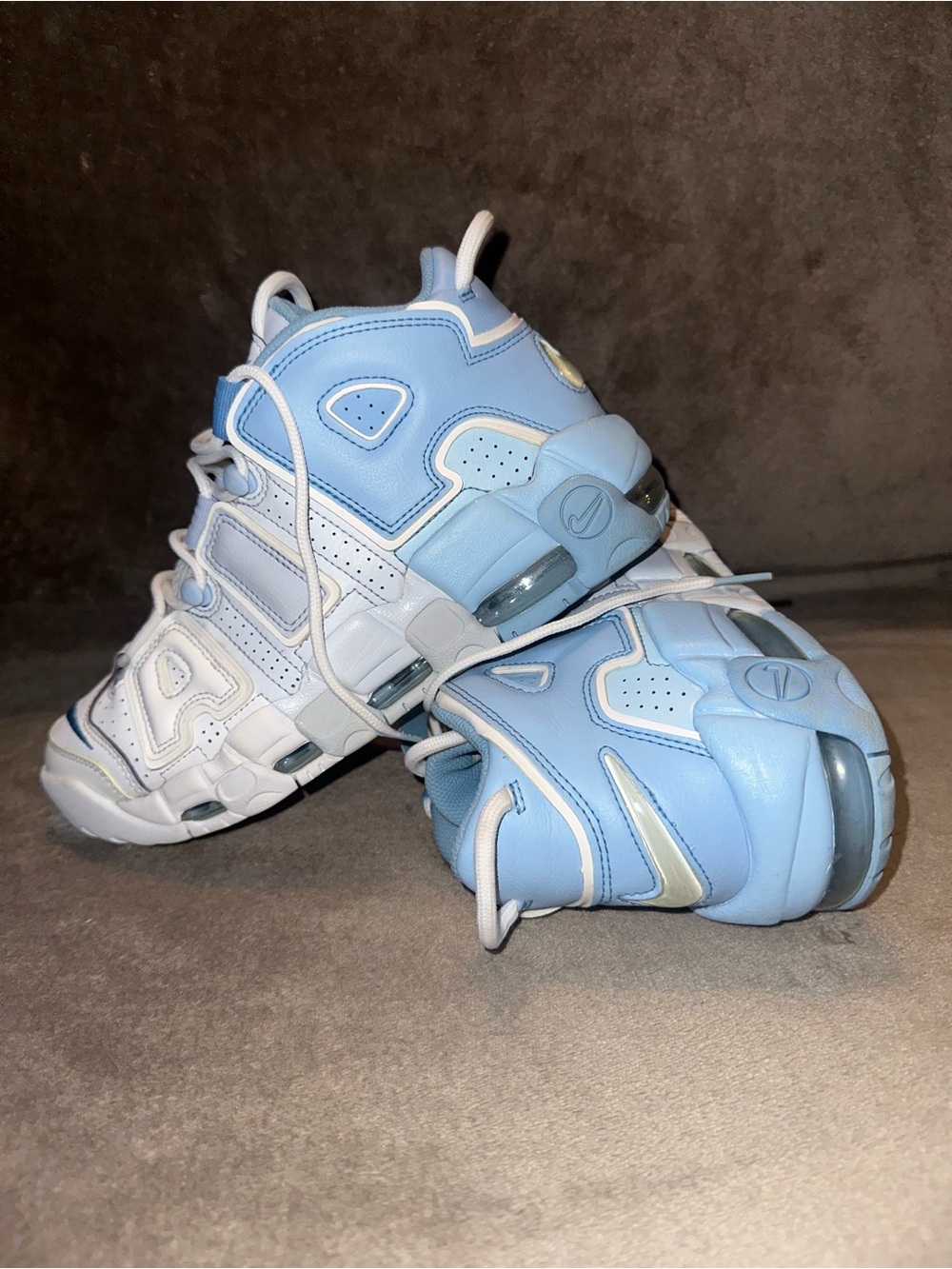 Nike Kids Light Blue and White Retro Sneaker